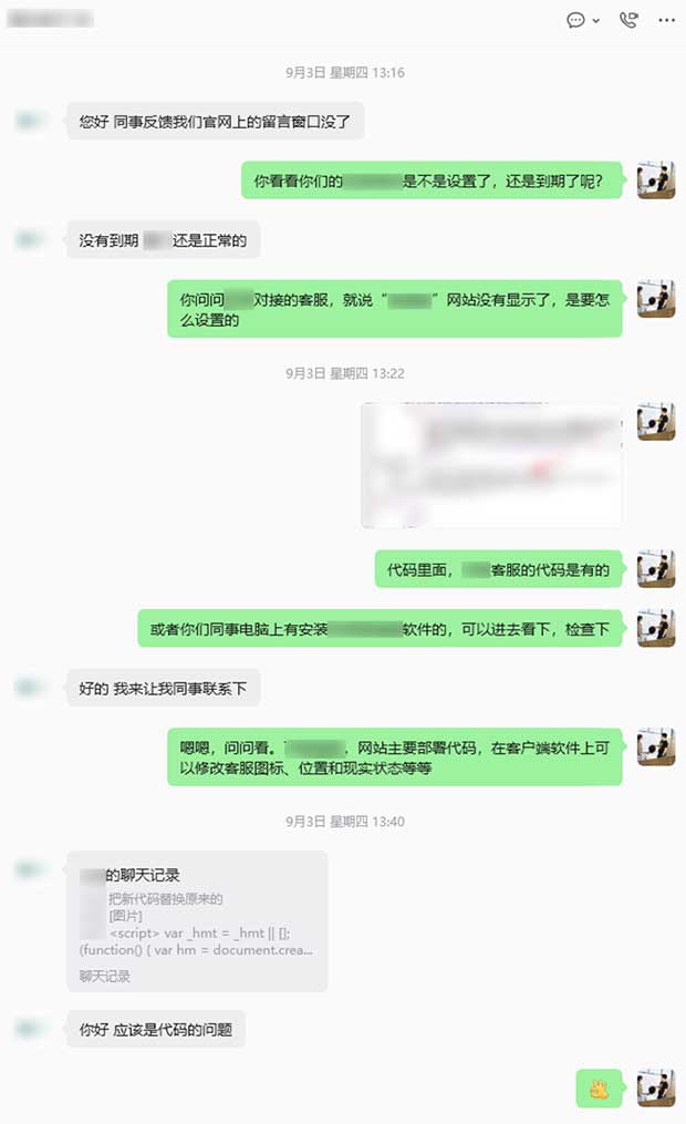 某地球物理探测仪器企业网站在线客服第三方调用修复-1